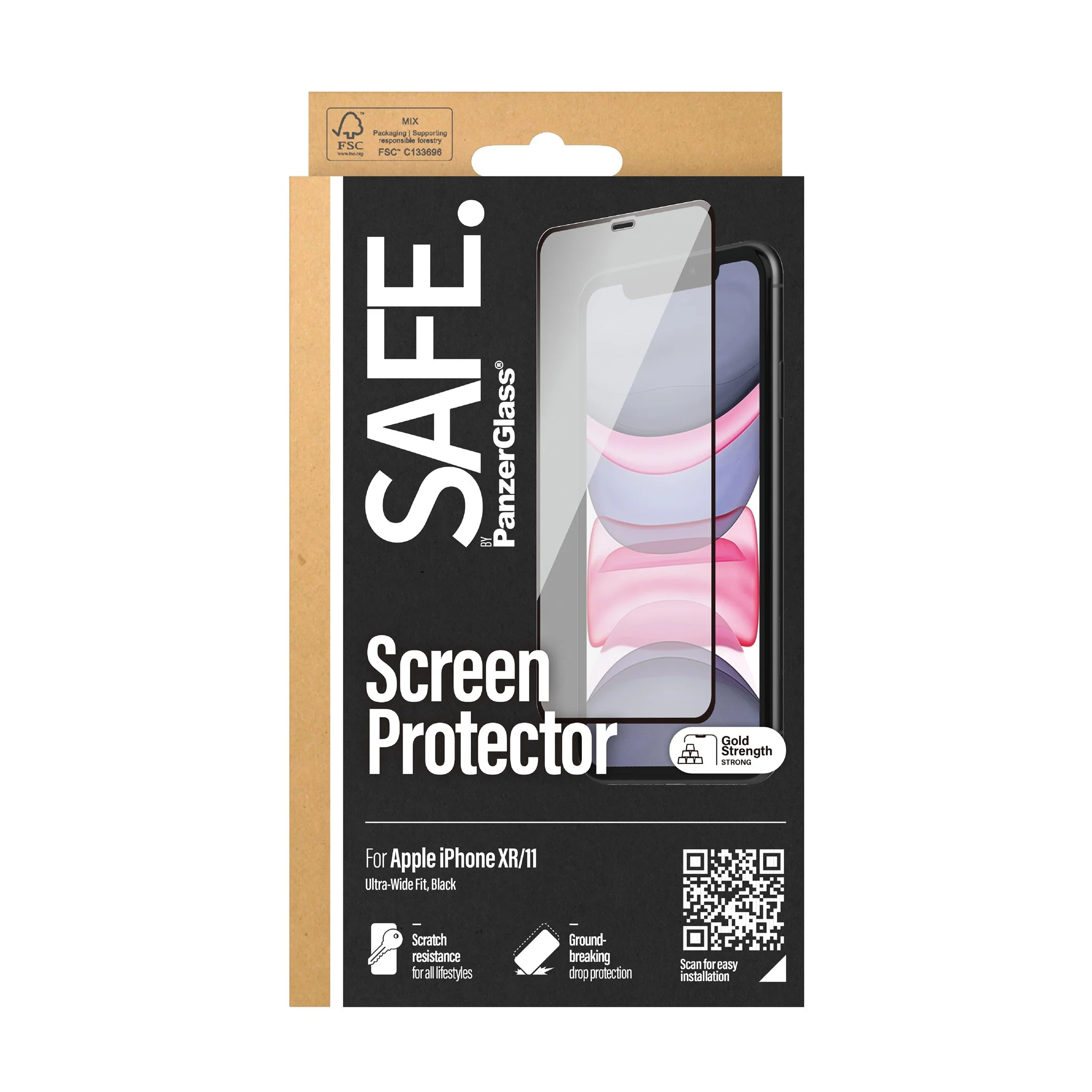 SAFE. by PanzerGlass® Screen Protector iPhone 11 | XR | Edge-to-Edge - Image 3