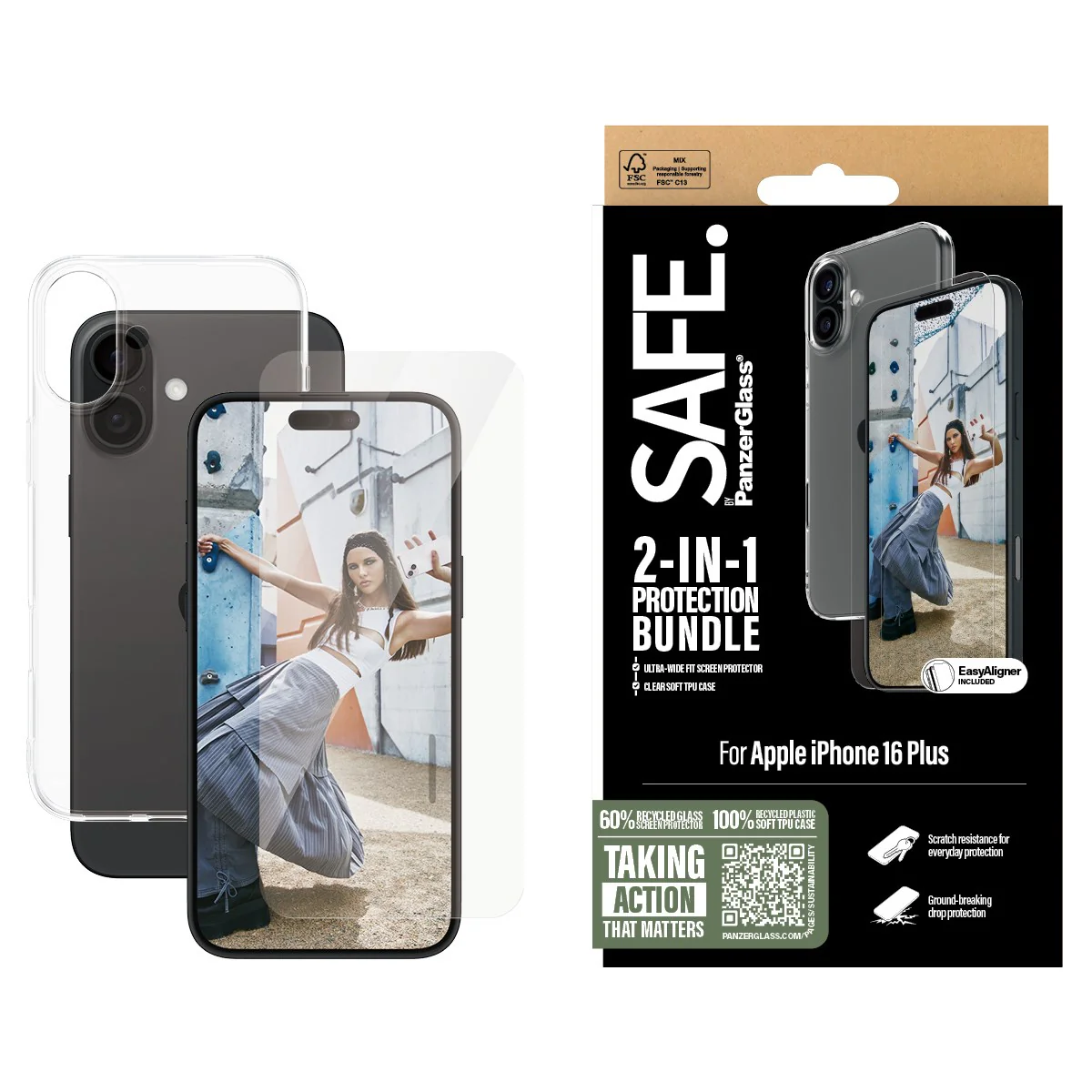 SAFE. by PanzerGlass® 2-in-1 Protection Bundle iPhone 16 Plus - Image 2