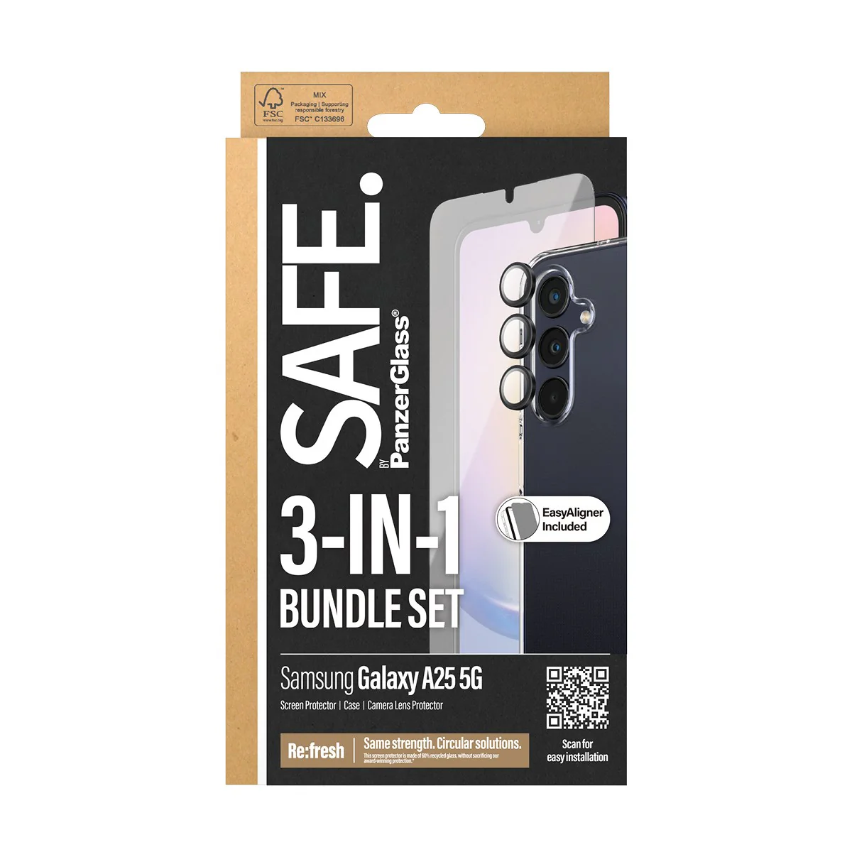 SAFE. by PanzerGlass® 3-in-1 Protection Bundle Samsung Galaxy A25 5G - Image 3