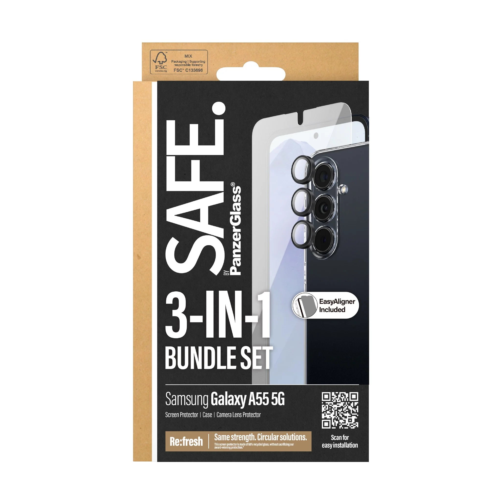 SAFE. by PanzerGlassÂź 3-in-1 Protection Bundle Samsung Galaxy A55 5G - Image 3