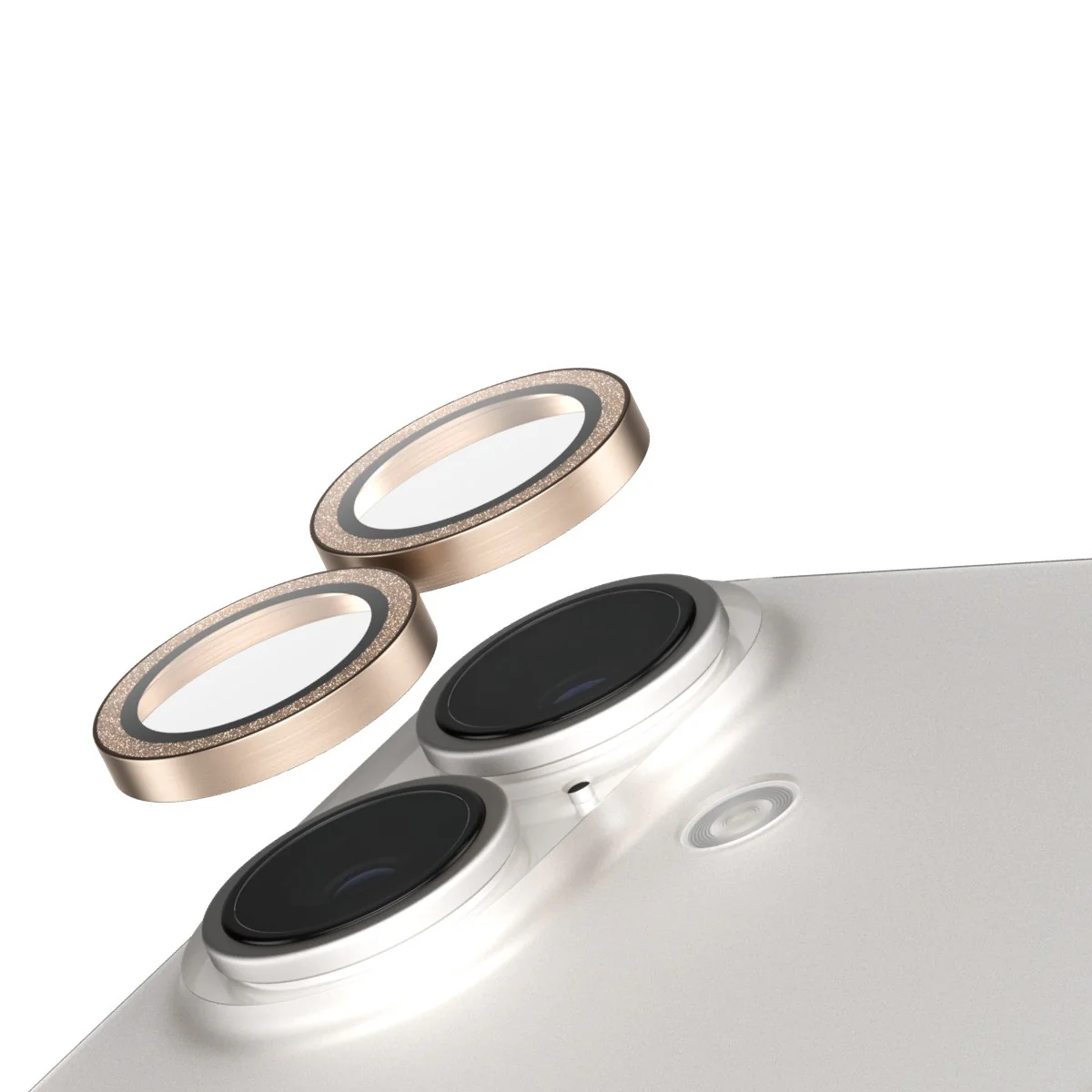 SAFE. by PanzerGlass® Camera Lens Protector Glitter Gold iPhone 16 | 16 Plus