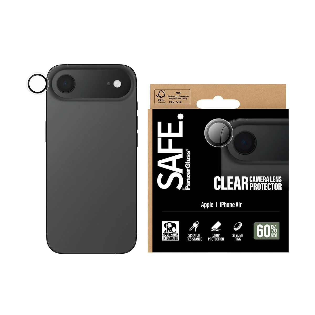 SAFE. by PanzerGlassÂź Camera Lens Protector Transparent iPhone Air - Image 2