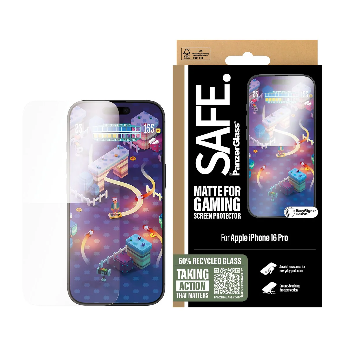 SAFE. by PanzerGlass® Gaming Screen Protector iPhone 16 Pro | Ultra-Wide Fit - Image 2