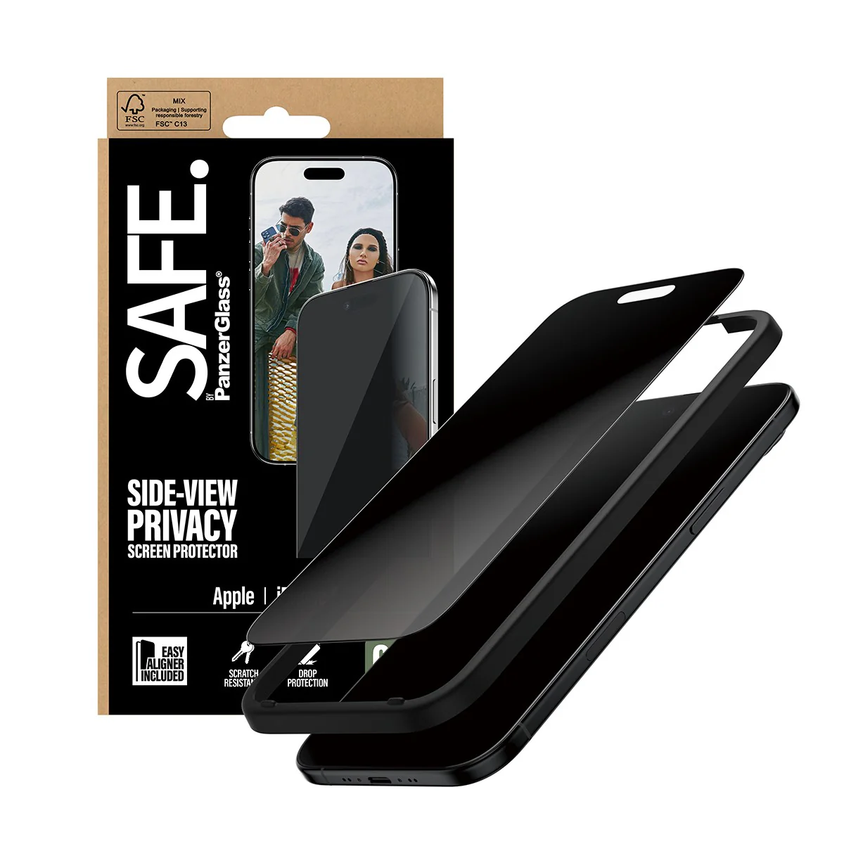 SAFE. by PanzerGlass® 2-Way Privacy Screen Protector iPhone Air | Ultra-Wide Fit w. EasyAligner - Image 6