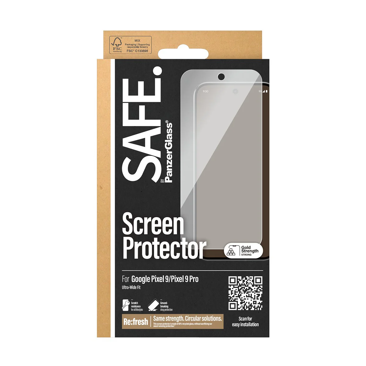 SAFE. by PanzerGlass® Screen Protector Google Pixel 9 5G | 9 Pro 5G | Ultra-Wide Fit - Image 3