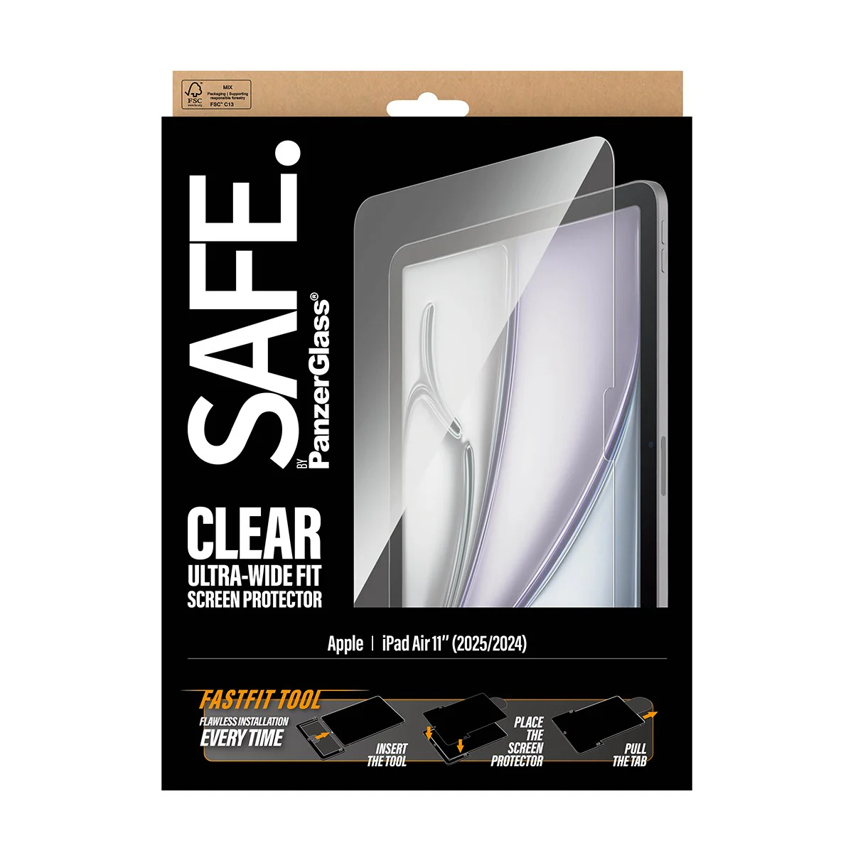 SAFE. by PanzerGlass® Screen Protector iPad Air 11" (2024-2026) | Ultra-Wide Fit w. Fastfit tool - Image 3