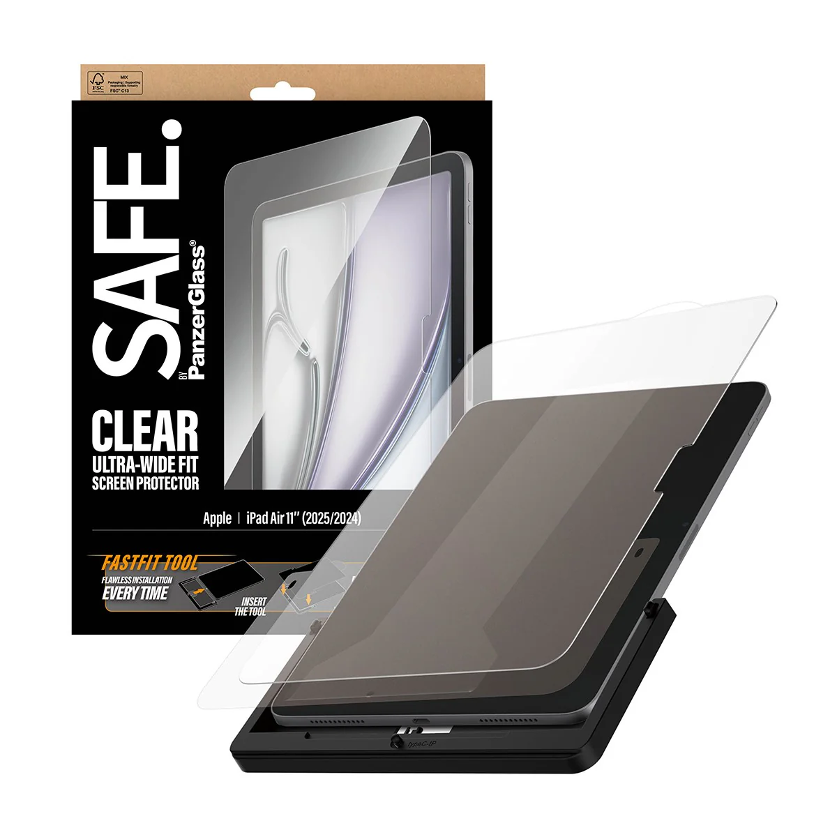 SAFE. by PanzerGlass® Screen Protector iPad Air 11" (2024-2026) | Ultra-Wide Fit w. Fastfit tool - Image 5