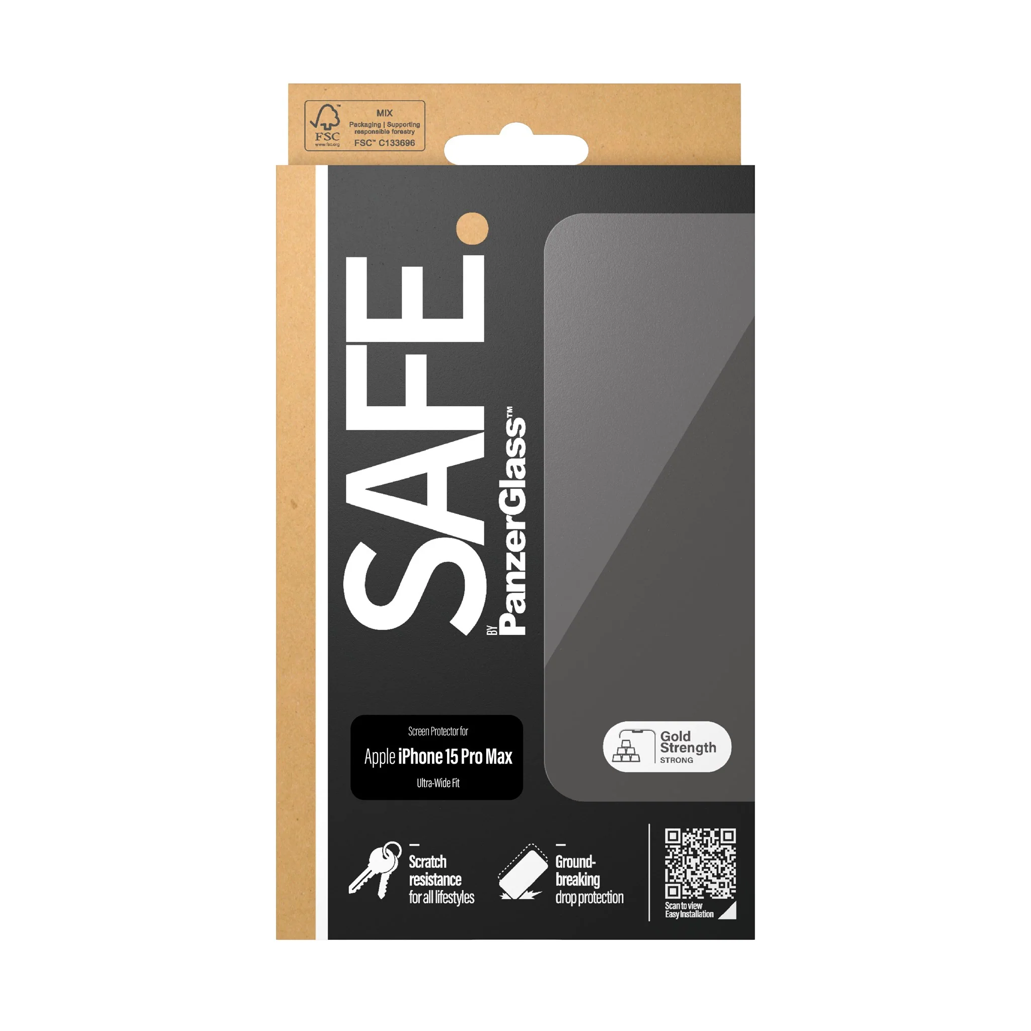 SAFE. by PanzerGlass® Screen Protector iPhone 15 Pro Max | Ultra-Wide Fit - Image 3