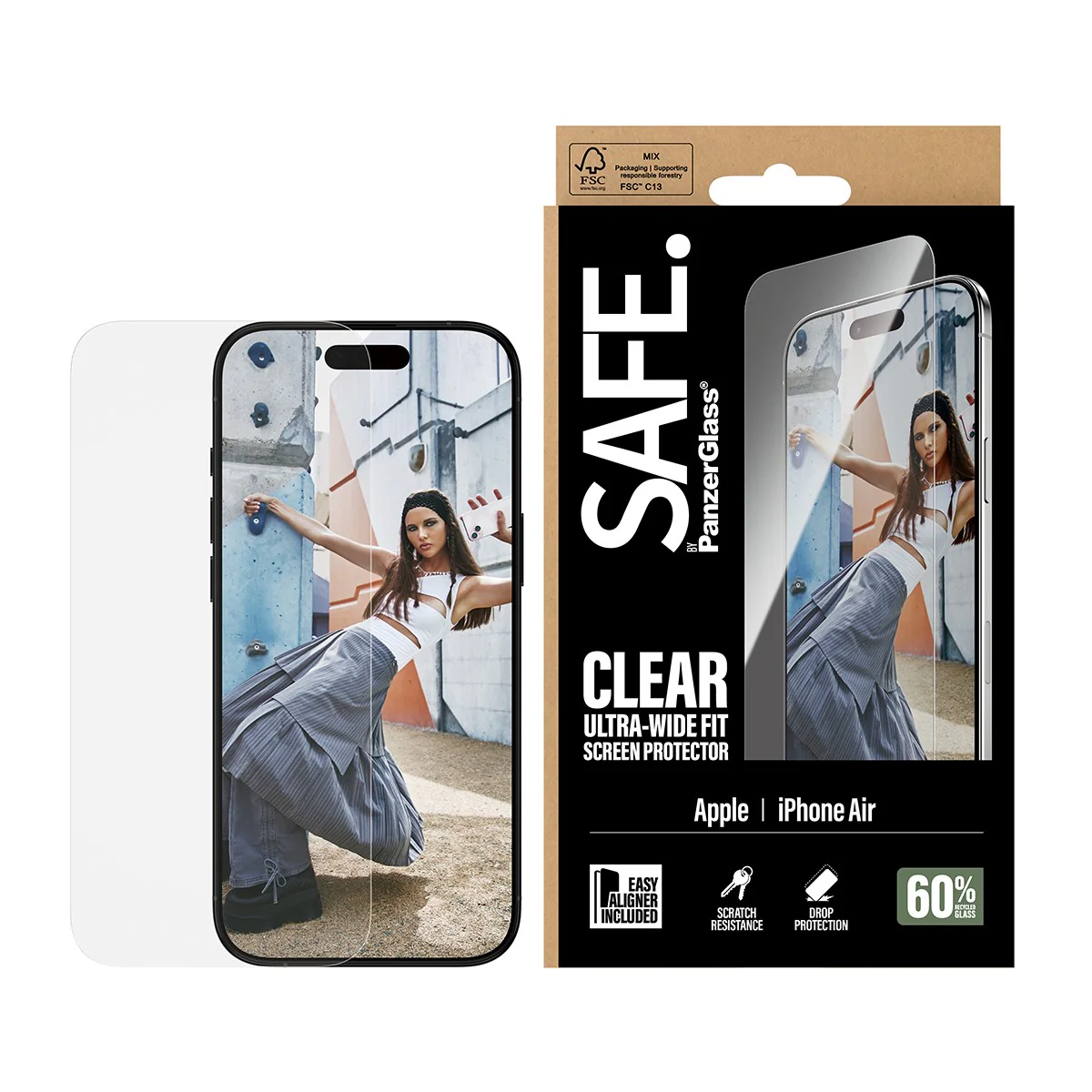 SAFE. by PanzerGlassÂź Screen Protector iPhone Air | Ultra-Wide Fit w. EasyAligner - Image 2