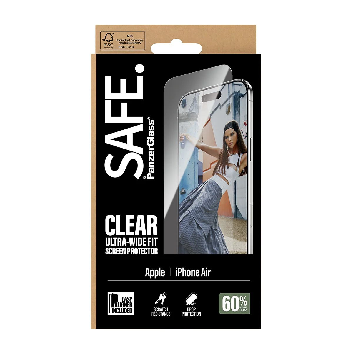 SAFE. by PanzerGlassÂź Screen Protector iPhone Air | Ultra-Wide Fit w. EasyAligner - Image 3