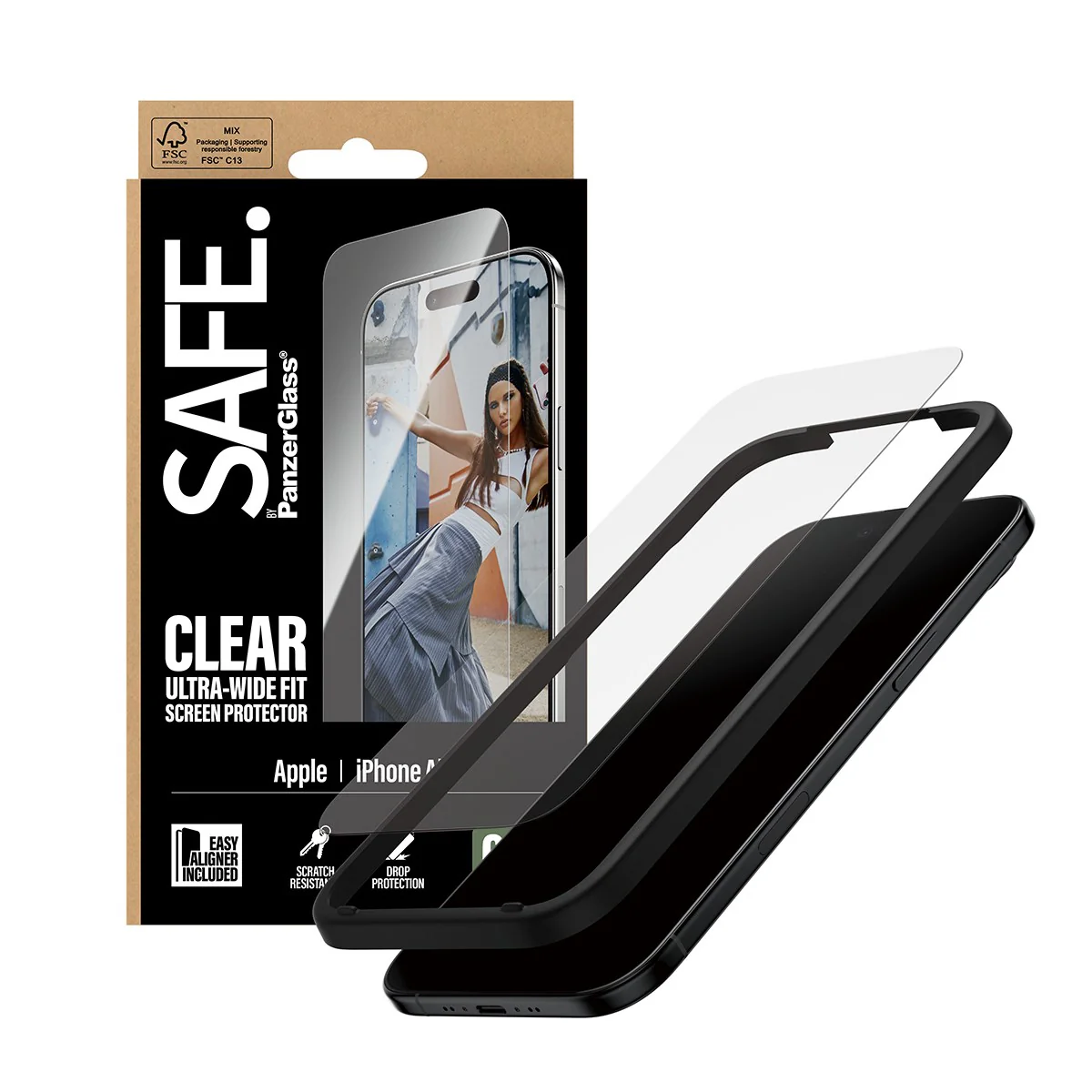 SAFE. by PanzerGlassÂź Screen Protector iPhone Air | Ultra-Wide Fit w. EasyAligner - Image 5
