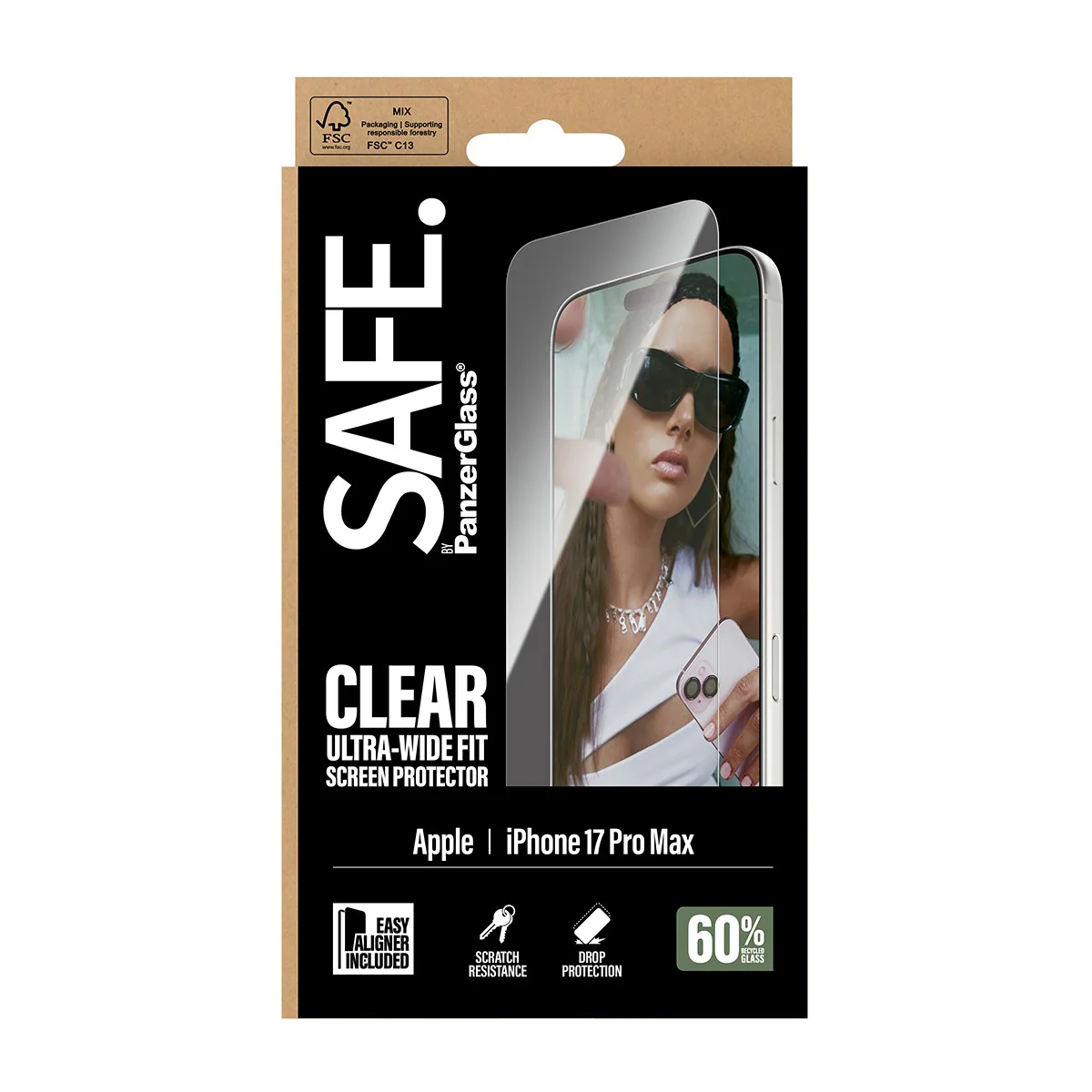 SAFE. by PanzerGlass® Screen Protector iPhone 17 Pro Max | Ultra-Wide Fit w. EasyAligner - Image 3