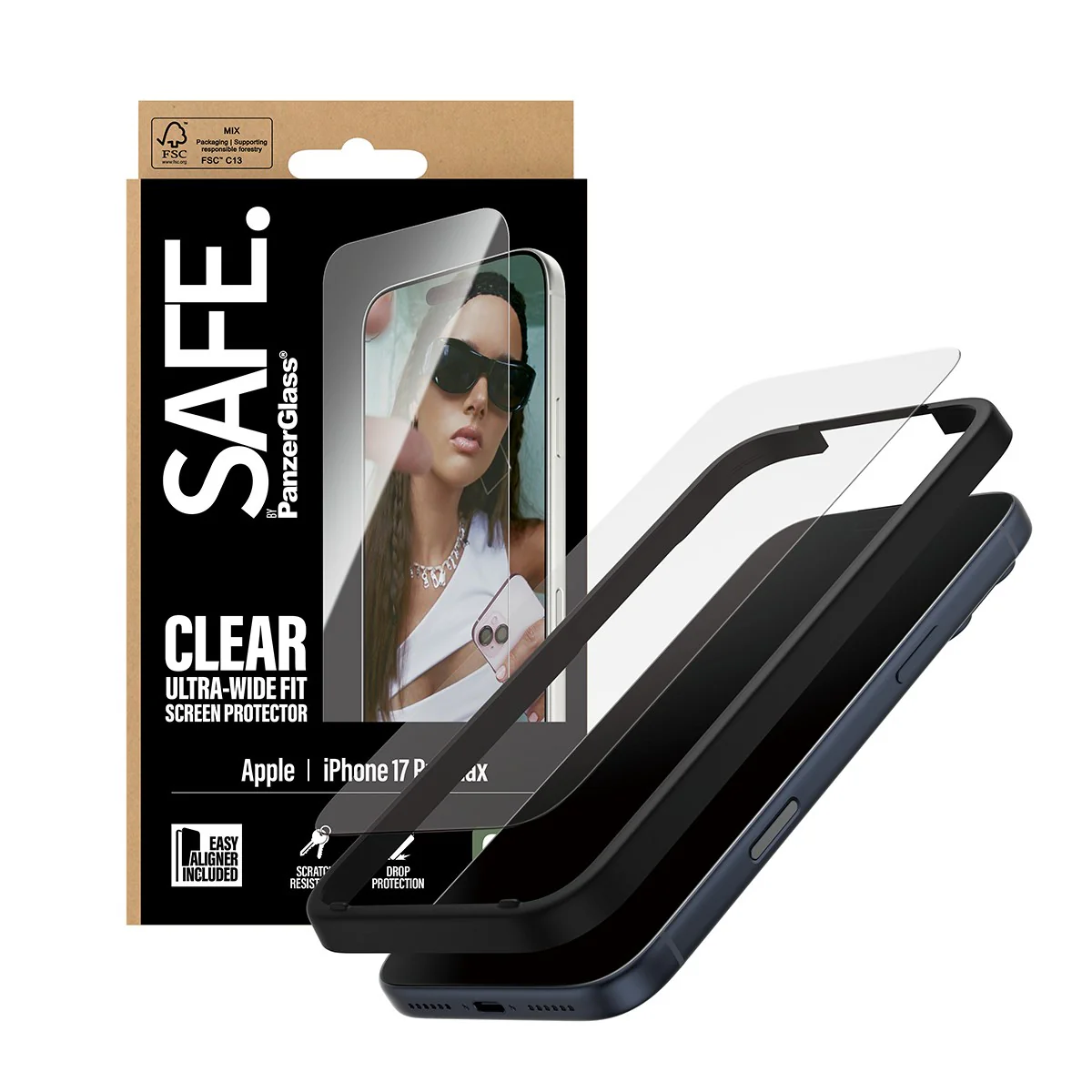 SAFE. by PanzerGlass® Screen Protector iPhone 17 Pro Max | Ultra-Wide Fit w. EasyAligner - Image 5