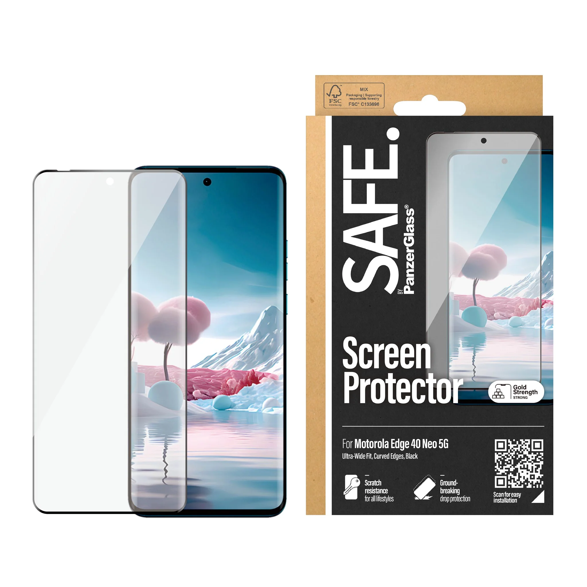 SAFE. by PanzerGlass® Screen Protector Motorola Edge 40 Neo | Ultra-Wide Fit - Image 2