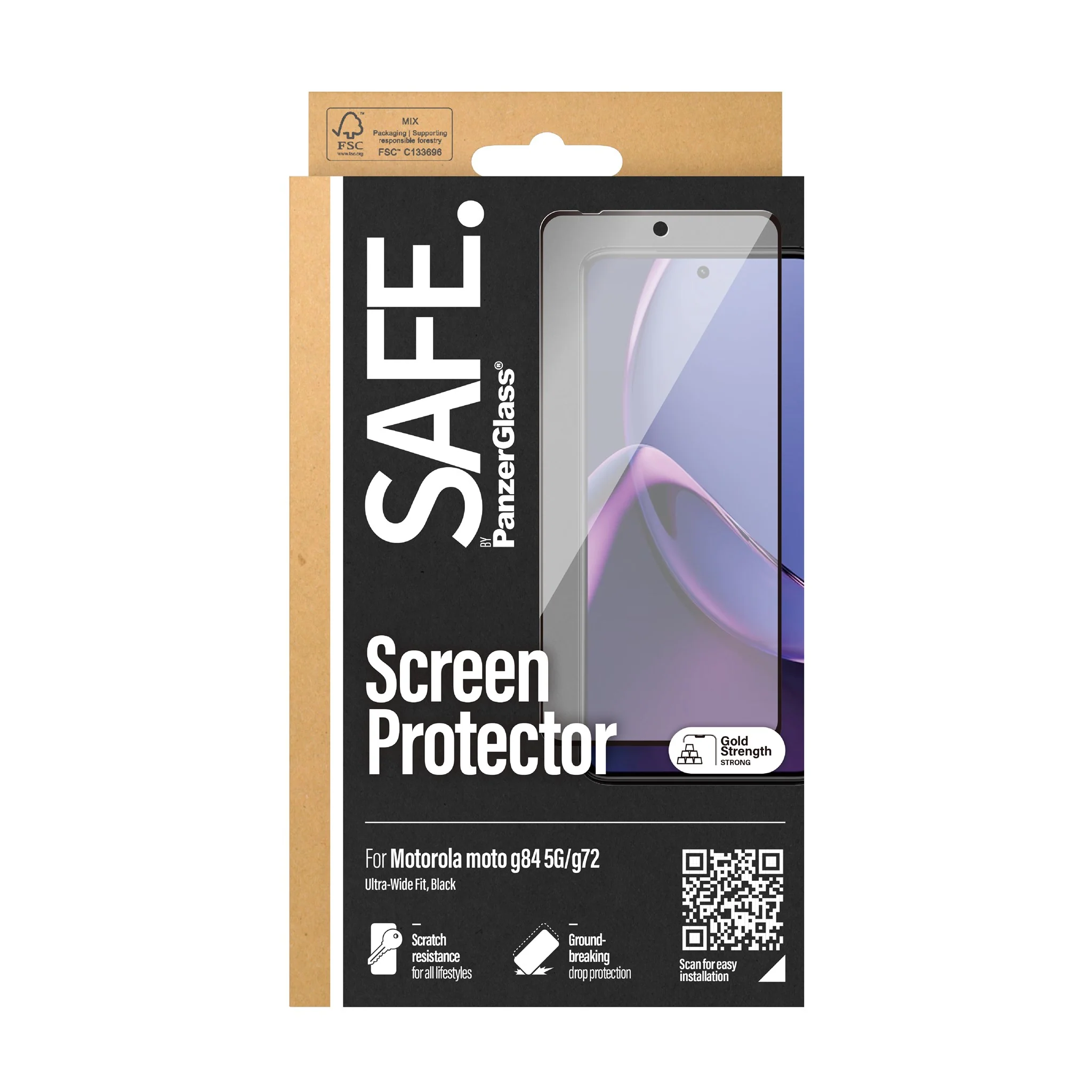 SAFE. by PanzerGlass® Screen Protector Motorola G84 5G | G72 | Ultra-Wide Fit - Image 3