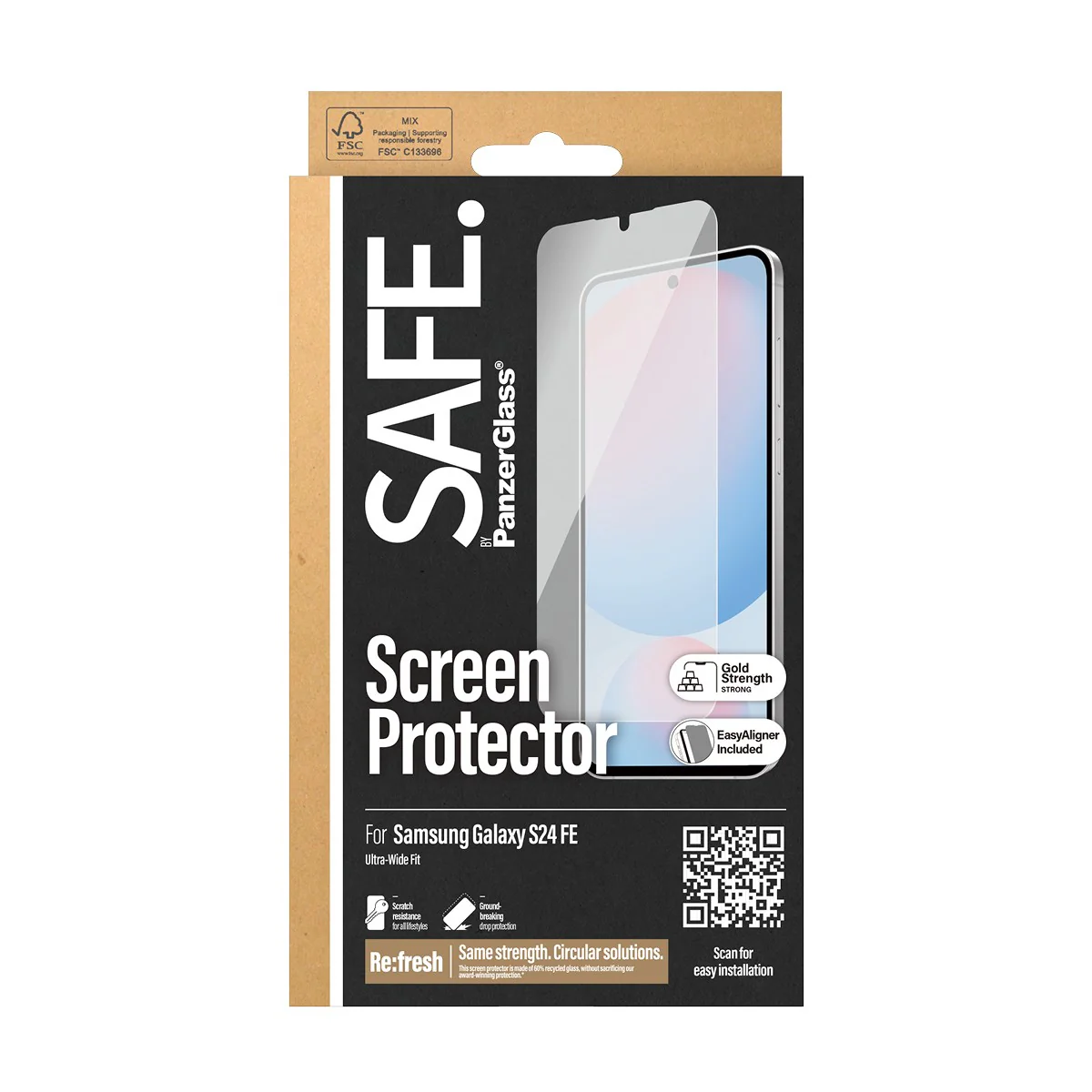 SAFE. by PanzerGlassÂź Screen Protector Samsung Galaxy S24 FE | Ultra-Wide Fit w. EasyAligner - Image 3