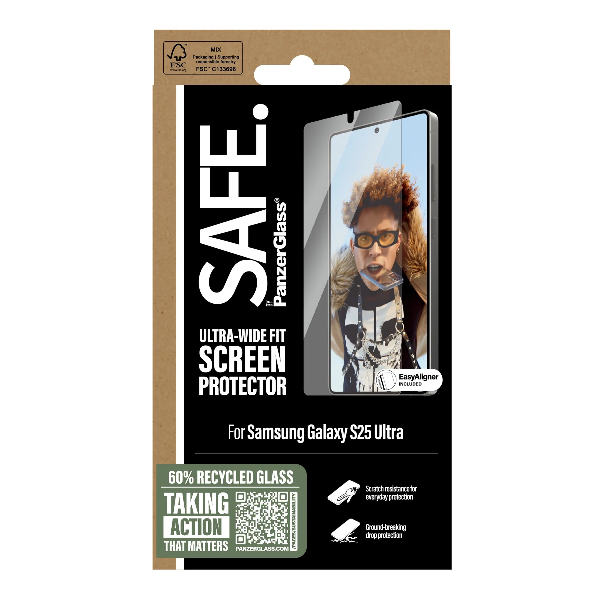 SAFE. by PanzerGlass® Screen Protector Samsung Galaxy S25 Ultra | Ultra-Wide Fit w. EasyAligner - Image 3