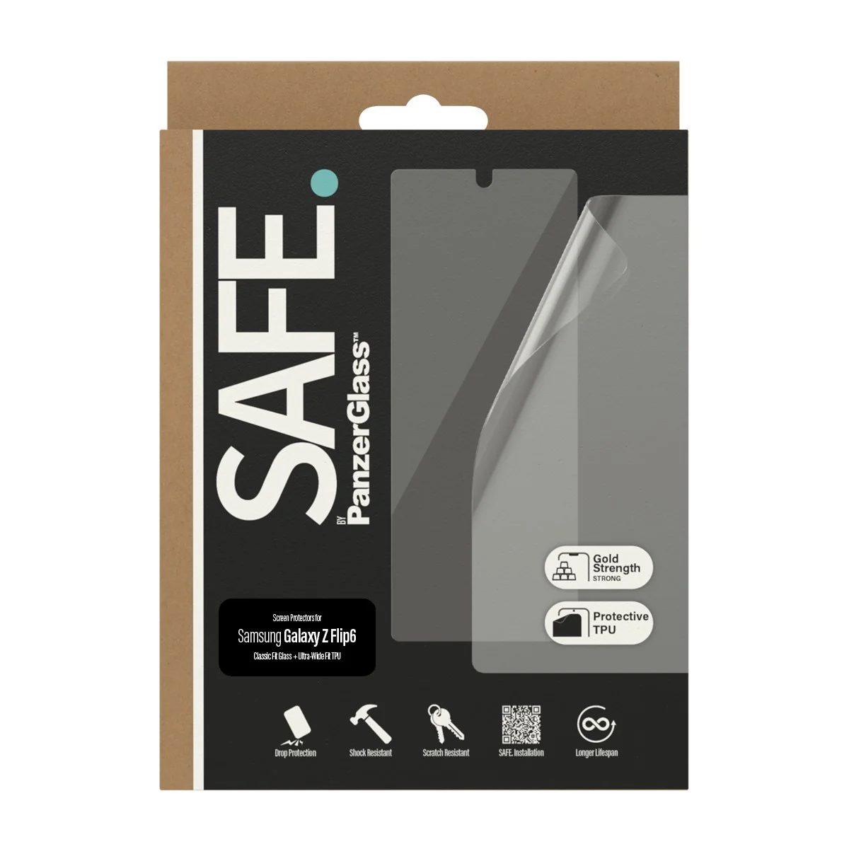 SAFE. by PanzerGlass® Screen Protector Samsung Galaxy Z Flip6 | Glass & Film - Image 3
