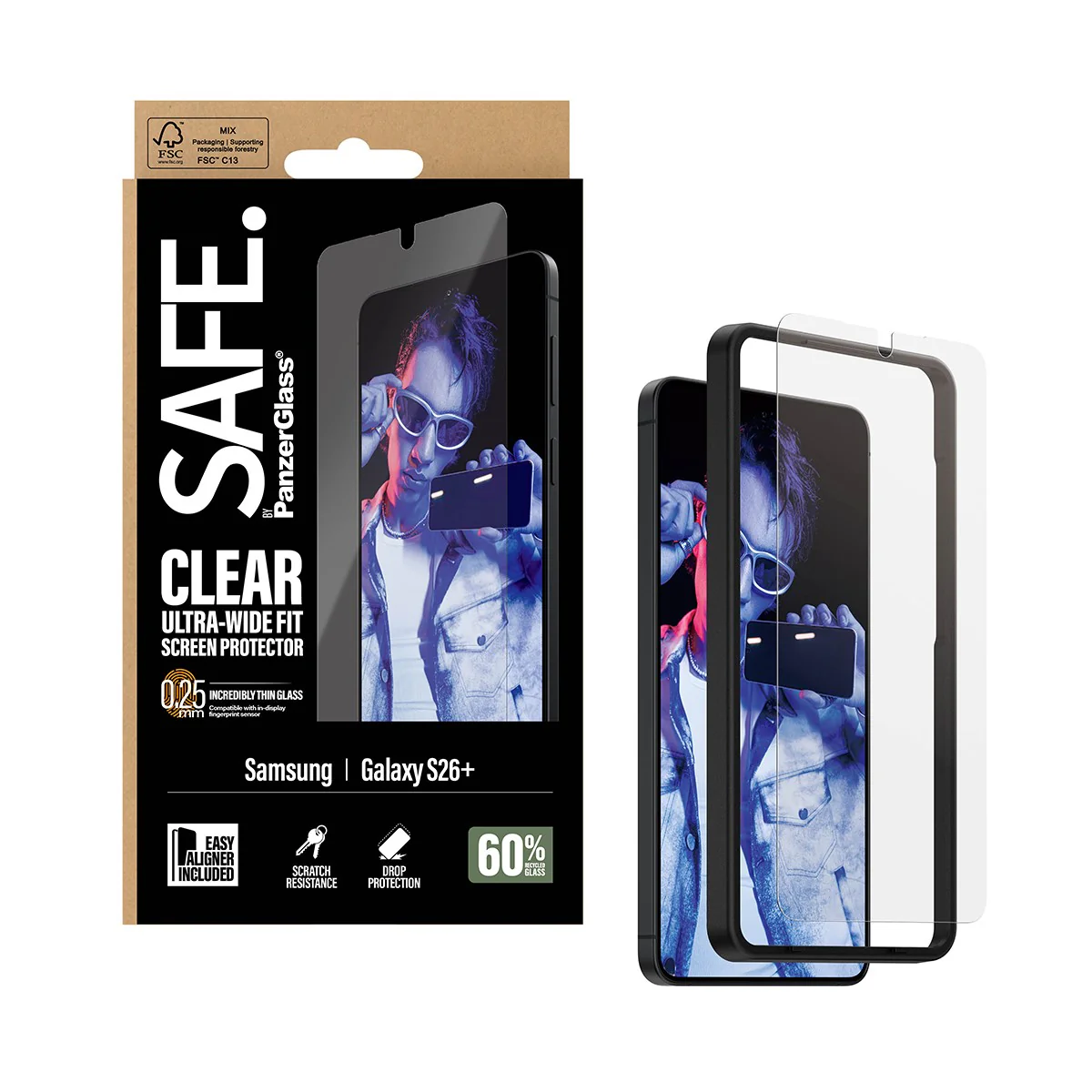 SAFE. by PanzerGlass® Screen Protector Samsung Galaxy S26+ | Ultra-Wide Fit w. EasyAligner - Image 5
