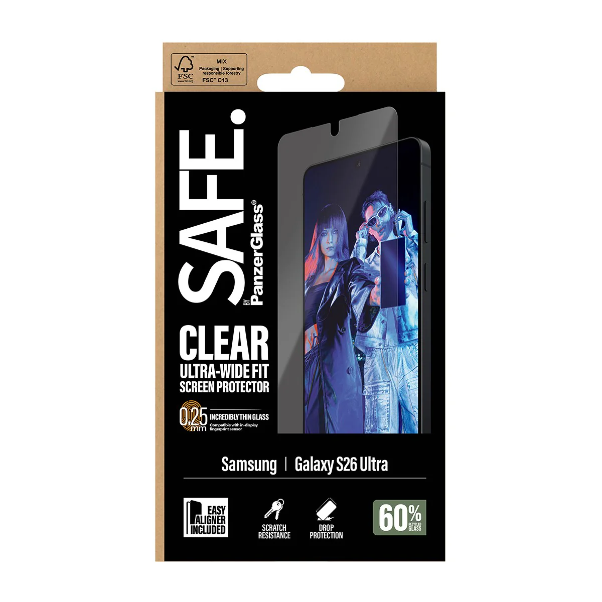 SAFE. by PanzerGlass® Screen Protector Samsung Galaxy S26 Ultra | Ultra-Wide Fit w. EasyAligner - Image 3