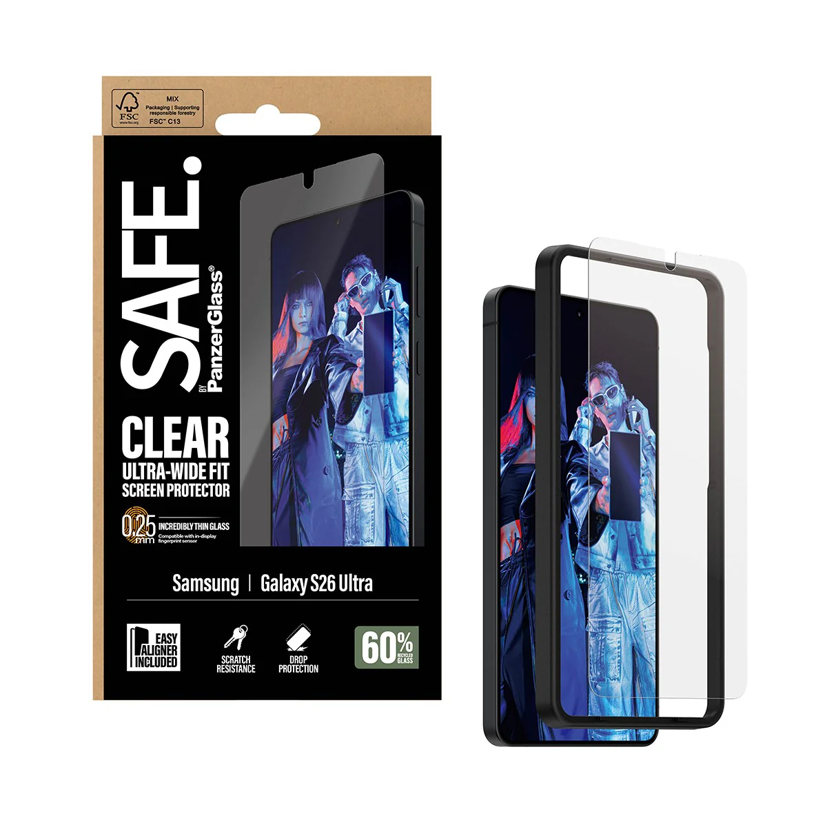 SAFE. by PanzerGlass® Screen Protector Samsung Galaxy S26 Ultra | Ultra-Wide Fit w. EasyAligner - Image 5