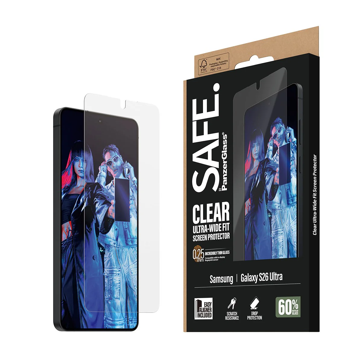 SAFE. by PanzerGlass® Screen Protector Samsung Galaxy S26 Ultra | Ultra-Wide Fit w. EasyAligner - Image 6