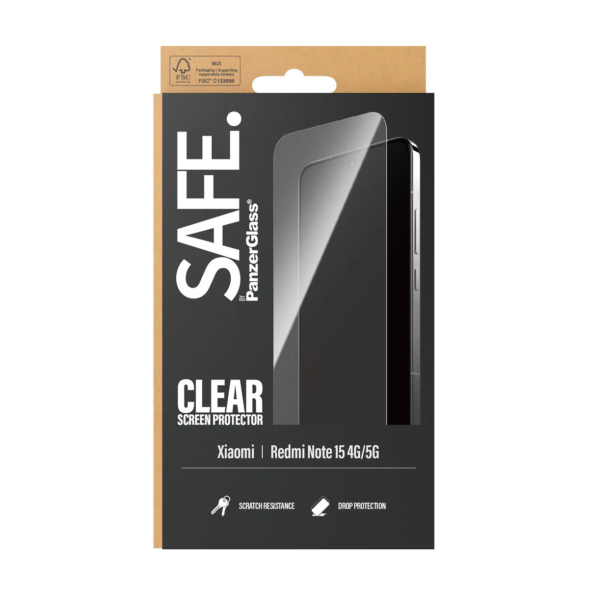 SAFE. by PanzerGlass® Screen Protector Xiaomi Redmi Note 15 4G | 5G | Ultra-Wide Fit - Image 3