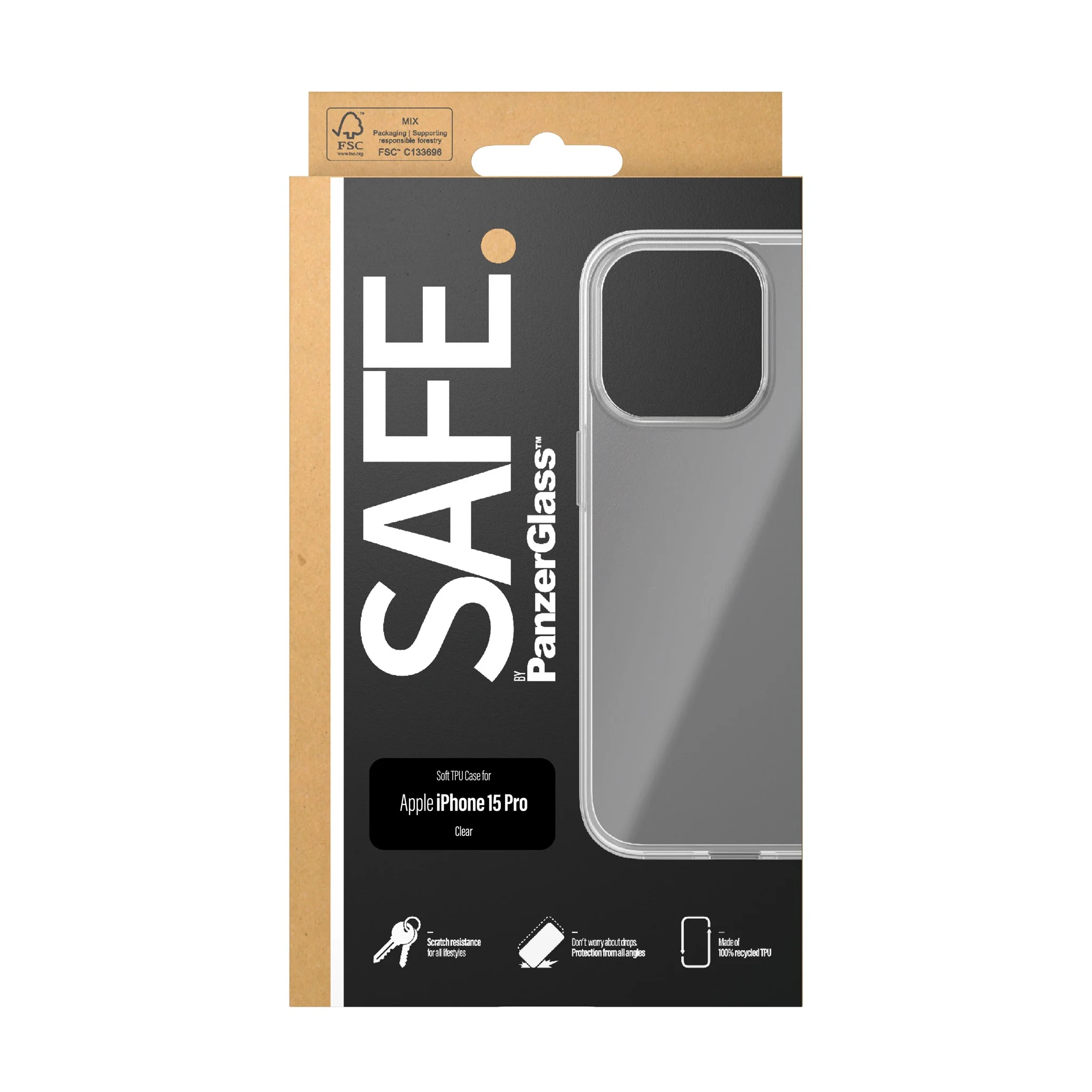 SAFE. by PanzerGlass® TPU Case Transparent iPhone 15 Pro - Image 3