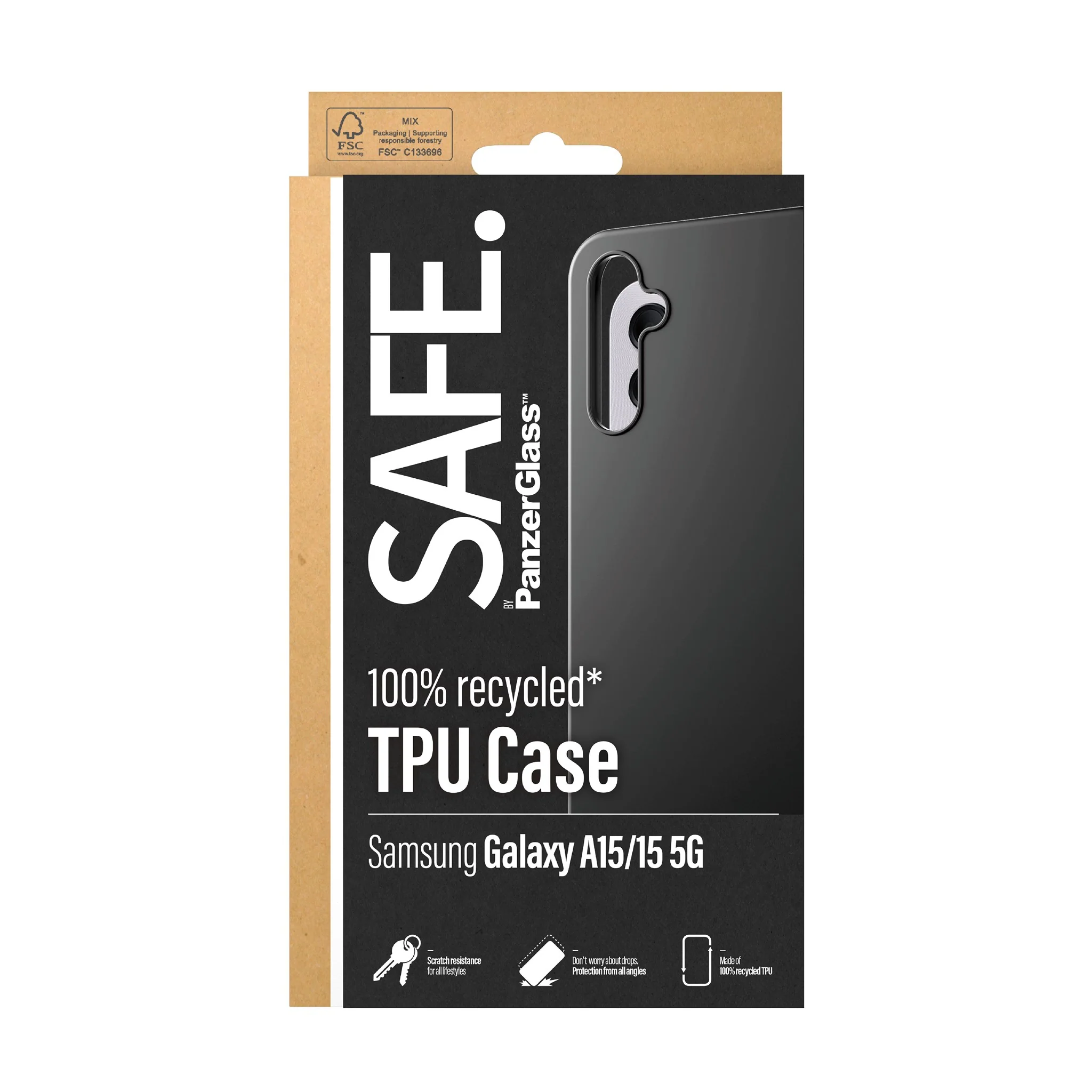 SAFE. by PanzerGlass® TPU Case Samsung Galaxy A15 | A15 5G | Black - Image 3