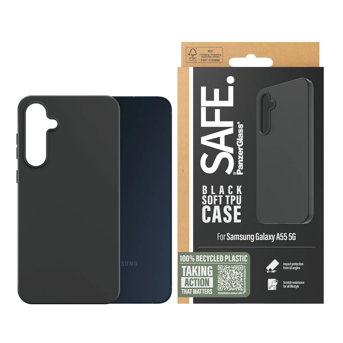 SAFE. by PanzerGlass® TPU Case Samsung Galaxy A55 5G | Black - Image 2