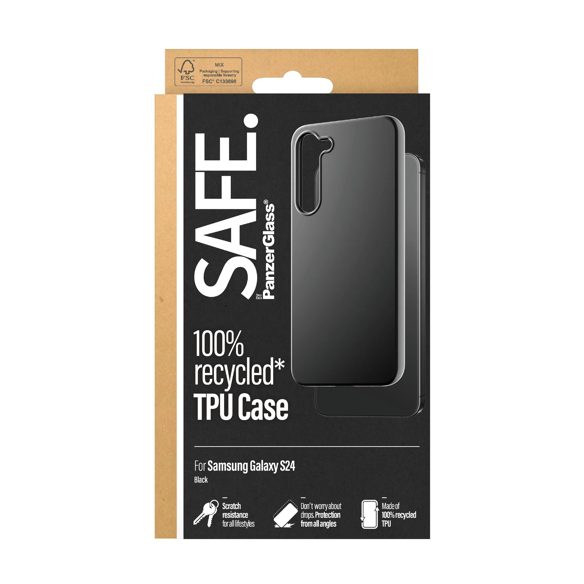 SAFE. by PanzerGlass® TPU Case Samsung Galaxy S24 | Black - Image 3