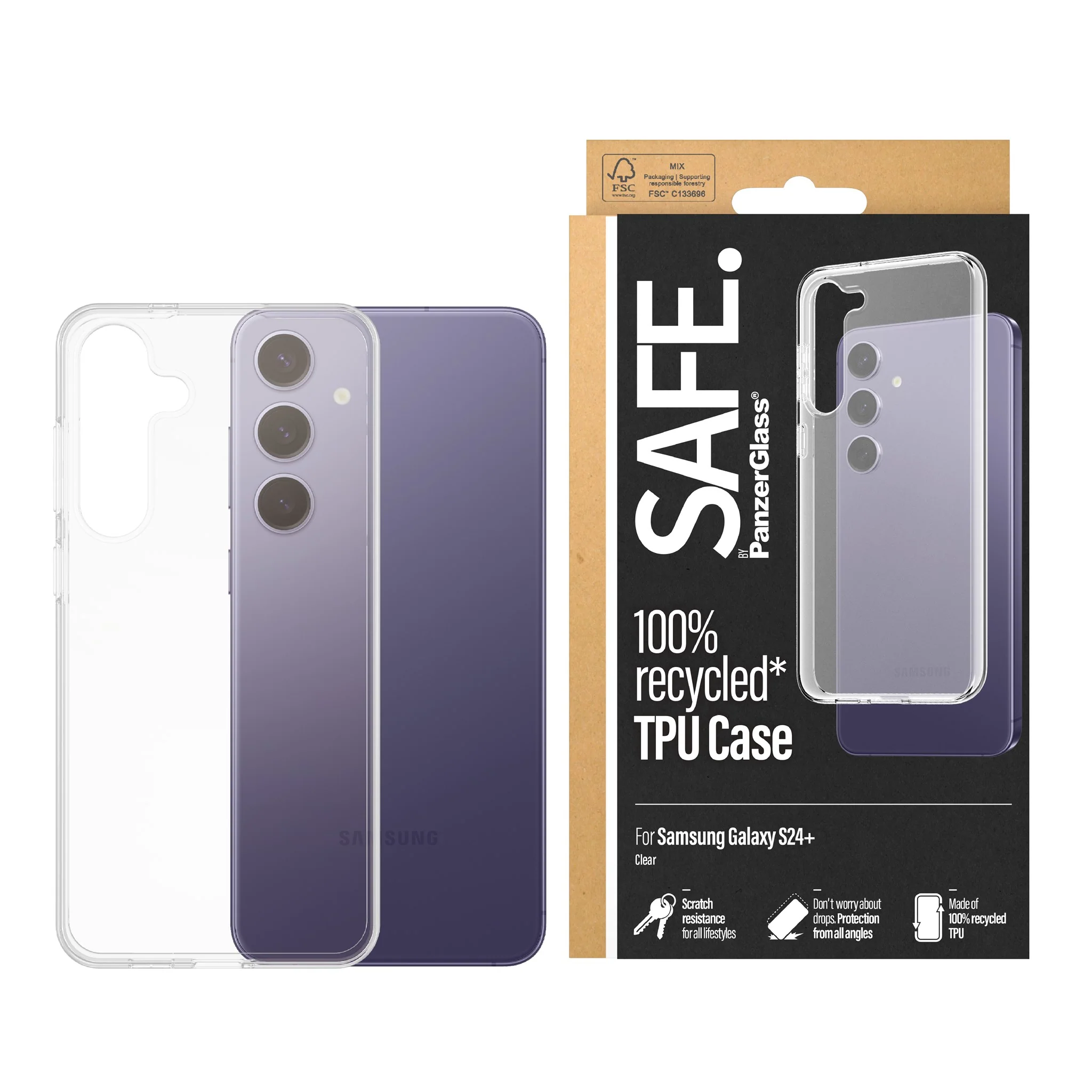 SAFE. by PanzerGlass® TPU Case Samsung Galaxy S24+ | Transparent - Image 2