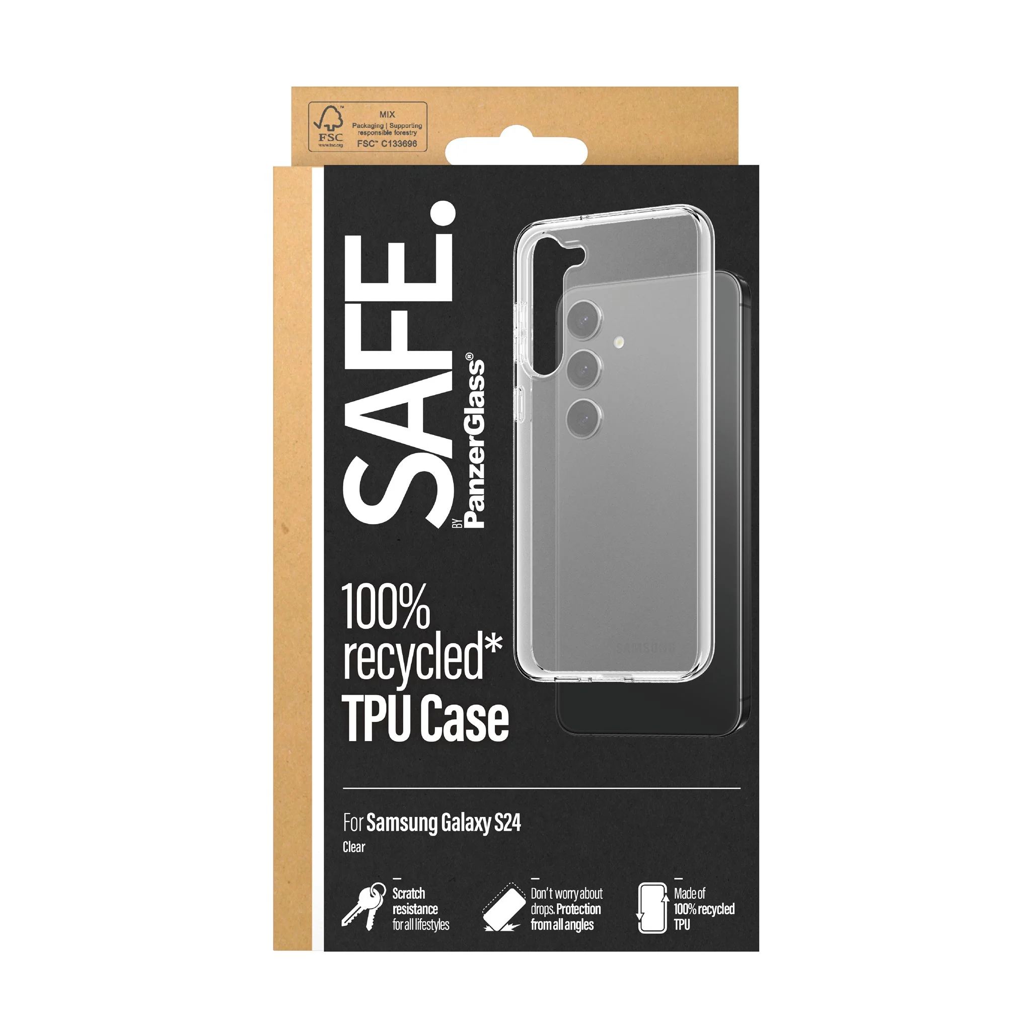 SAFE. by PanzerGlass® TPU Case Samsung Galaxy S24 | Transparent - Image 3