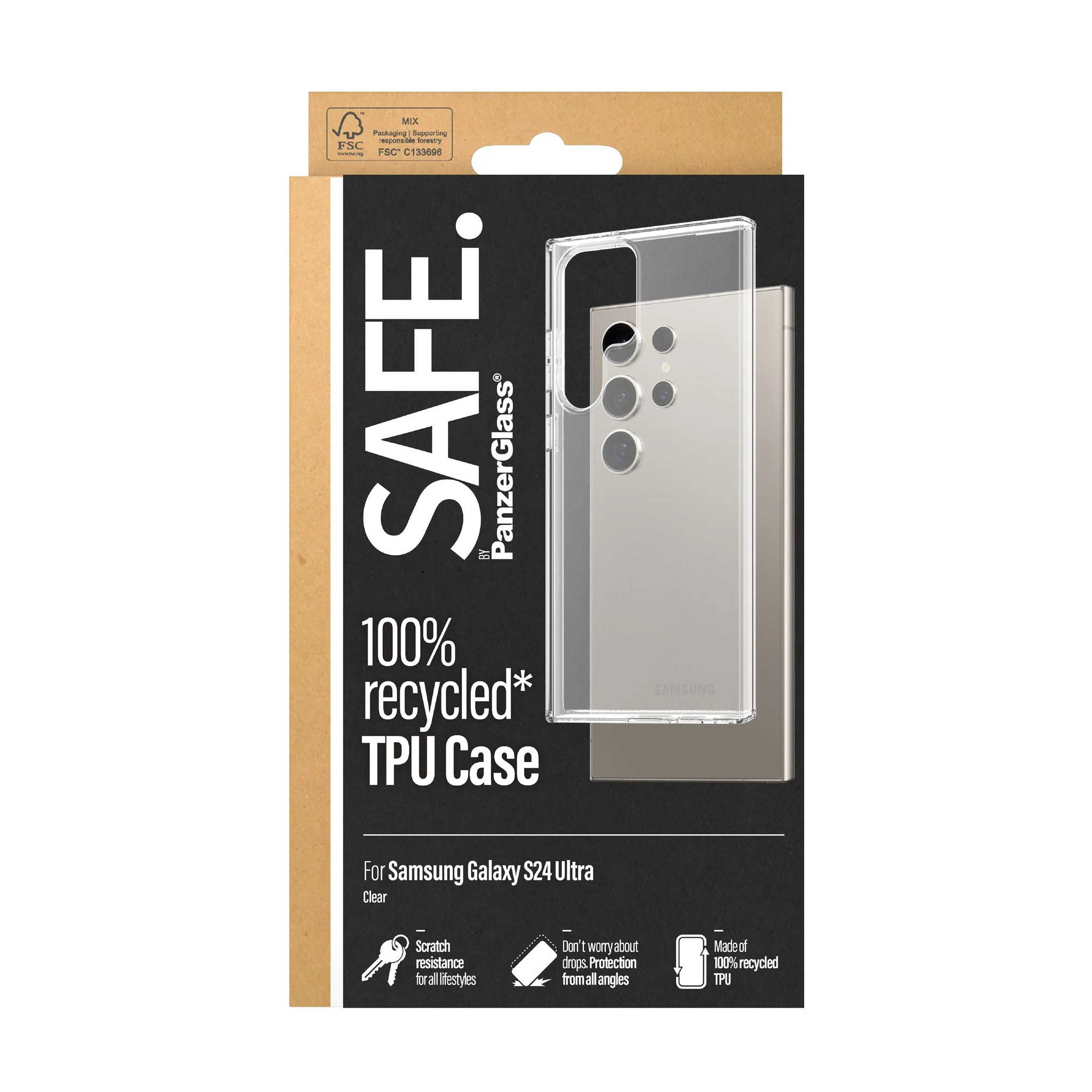 SAFE. by PanzerGlass® TPU Case Samsung Galaxy S24 Ultra | Transparent - Image 3