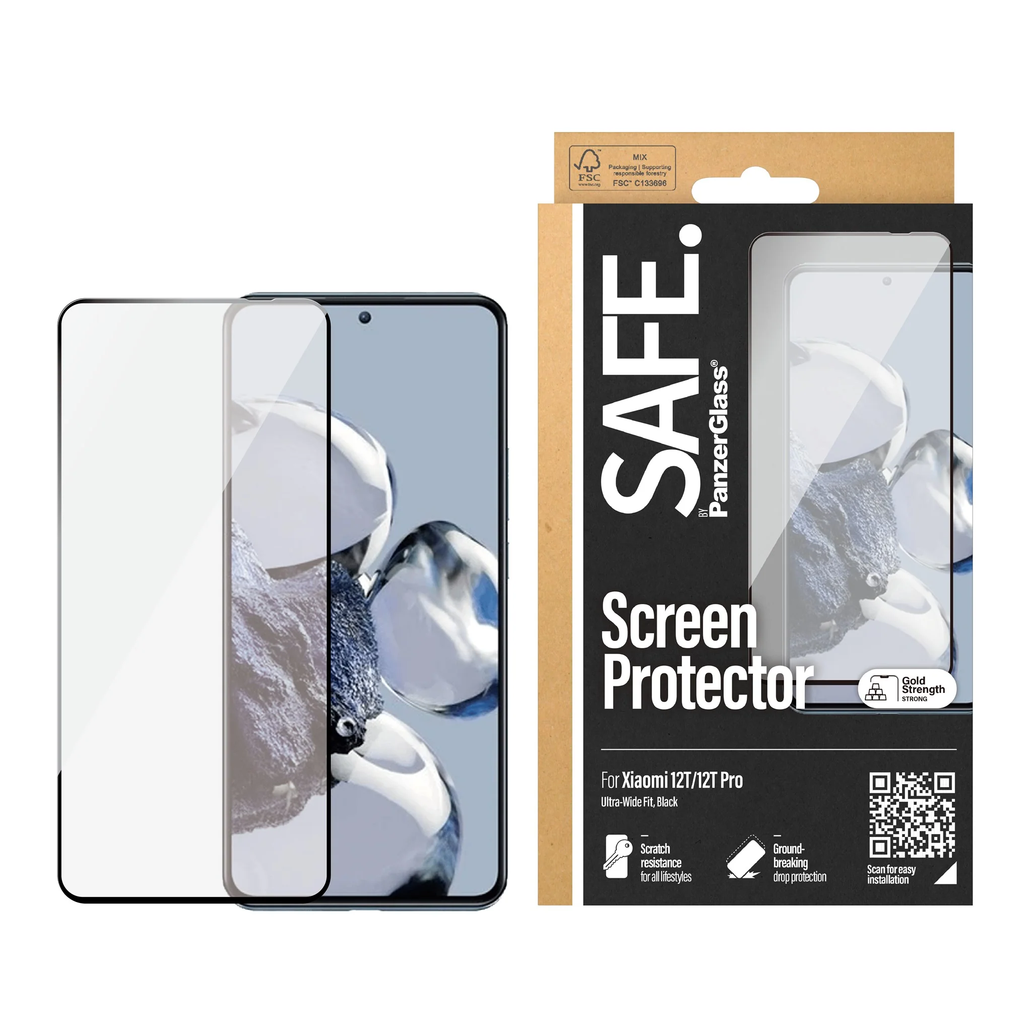 SAFE. by PanzerGlass® Screen Protector Xiaomi 12T | 12T Pro | Ultra-Wide Fit - Image 2