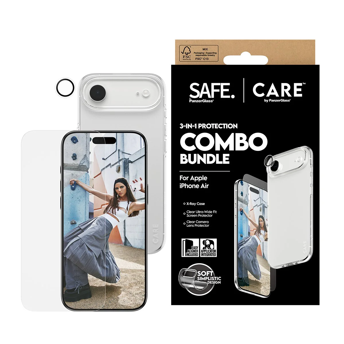 SAFE. | CARE⢠by PanzerGlass® 3-in-1 Combo Bundle iPhone Air - Image 2