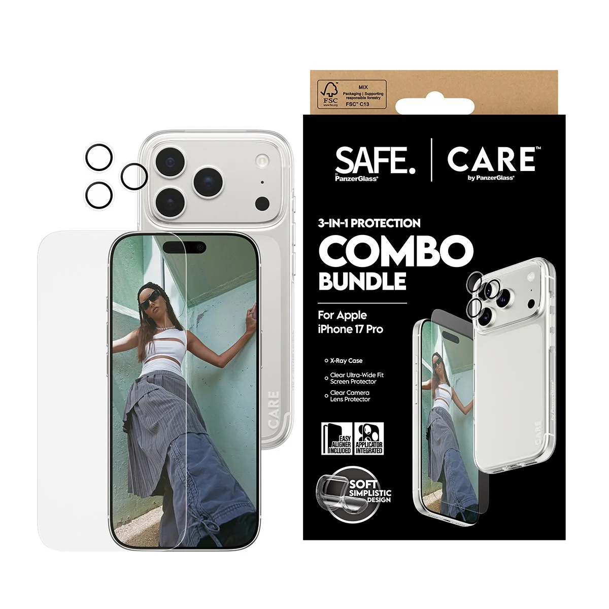 SAFE. | CARE™ by PanzerGlass® 3-in-1 Combo Bundle iPhone 17 Pro - Image 2