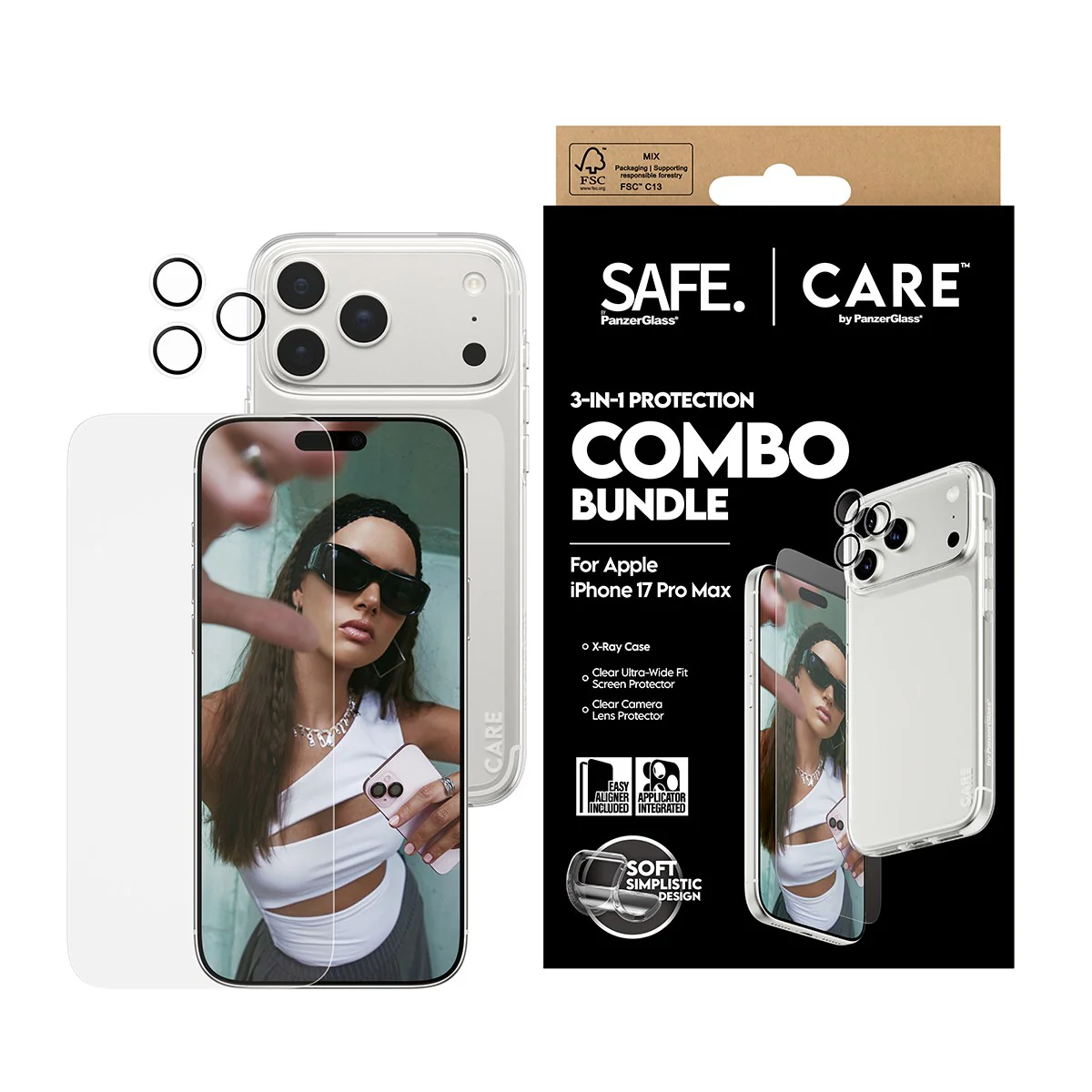 SAFE. | CARE™ by PanzerGlass® 3-in-1 Combo Bundle iPhone 17 Pro Max - Image 2