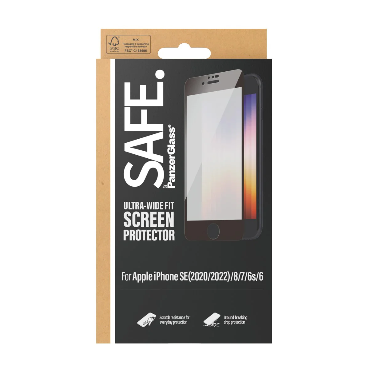 SAFE. by PanzerGlass® Screen Protector iPhone 8 | 7 | 6 | 6s | SE (2020/2022) | Edge-to-Edge - Image 3